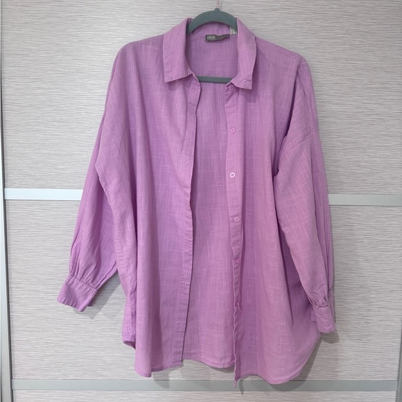 ASOS Tops - ASOS Purple Oversized Shirt In Size 4